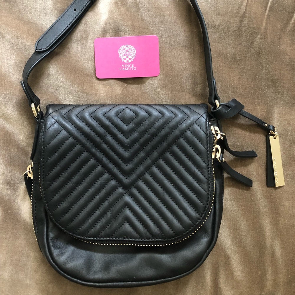 Vince Camuto Quilted Leather Crossbody Bag -Bailey